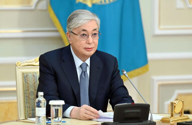 Kazakhstan President Kassym Jomart Tokayev January 2022