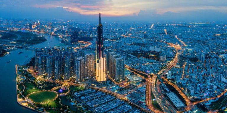 Ho Chi Minh city in Vietnam at night William Russell1