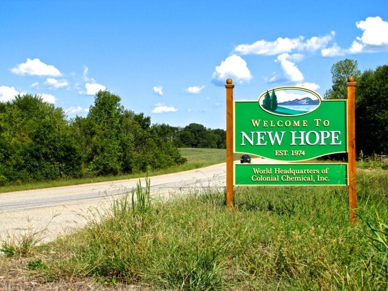 New Hope welcome sign TN156 tn11