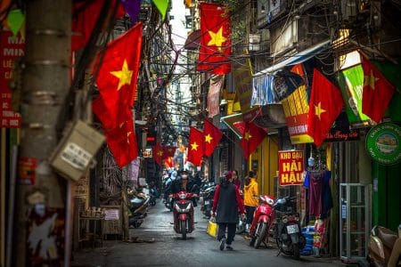 street hanoi vietnam city