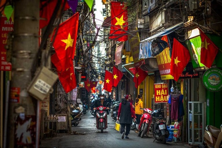 street hanoi vietnam city