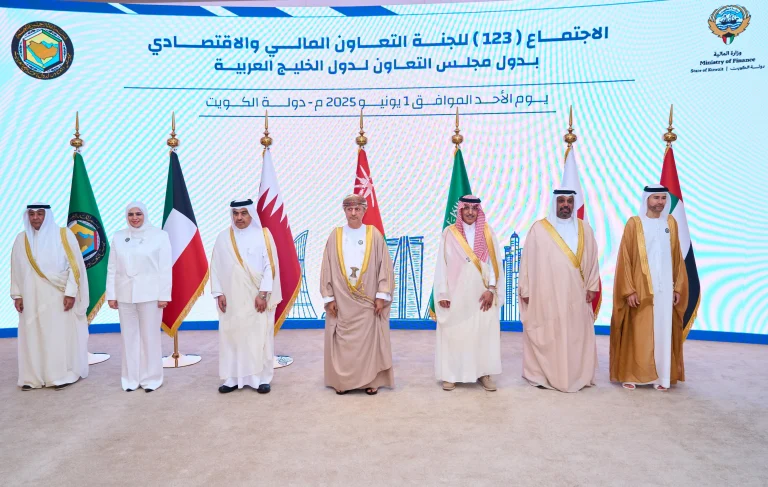 Mohamed bin Hadi Al Hussaini leading the UAE delegation at the GCC Financial and Economic Cooperation Committee meeting in Kuwait.