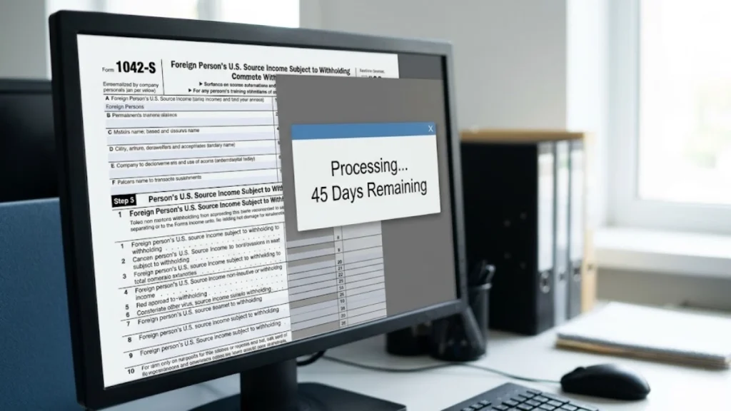 IRS Form 1042-S Delay 2026: The 45-Day AI Bottleneck Explained IRS Form 1042-S Delay 2026: The 45-Day AI Bottleneck Explained