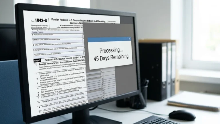 IRS Form 1042-S Delay 2026: The 45-Day AI Bottleneck Explained